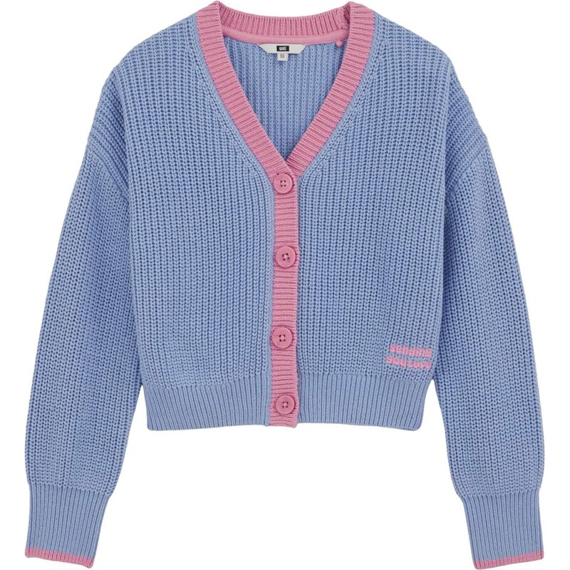 WE Fashion Kardigán fialová / svetloružová 67104161