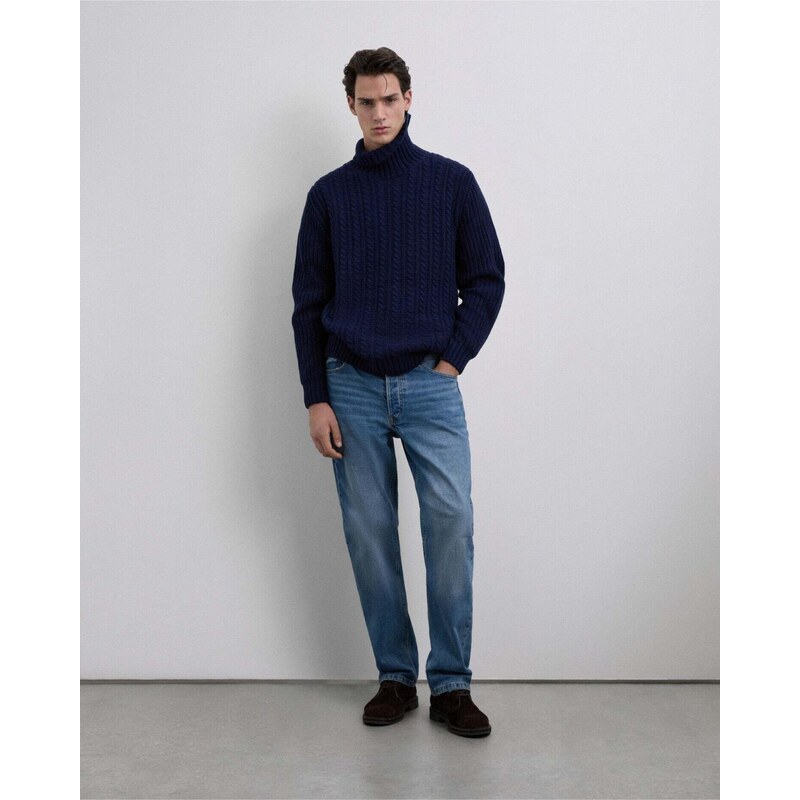 Scalpers Sveter Eight námornícka modrá 67104174