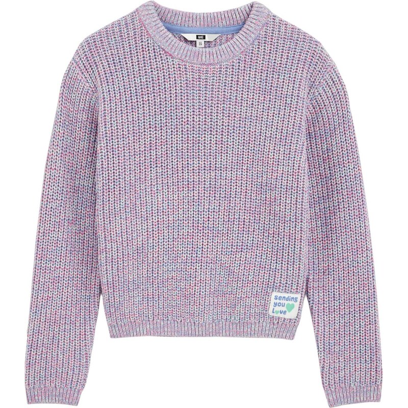 WE Fashion Sveter modrá / pastelovo fialová / ružová 67104167