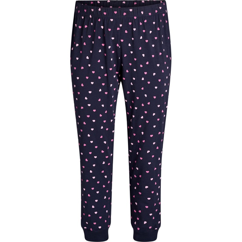 Zizzi Pyžamové nohavice MHANNY tmavomodrá / ružová / ružová 67104393