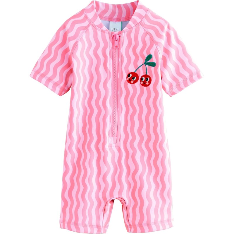 Next Jednodielne plavky zelená / ružová / svetloružová / červená 67104572