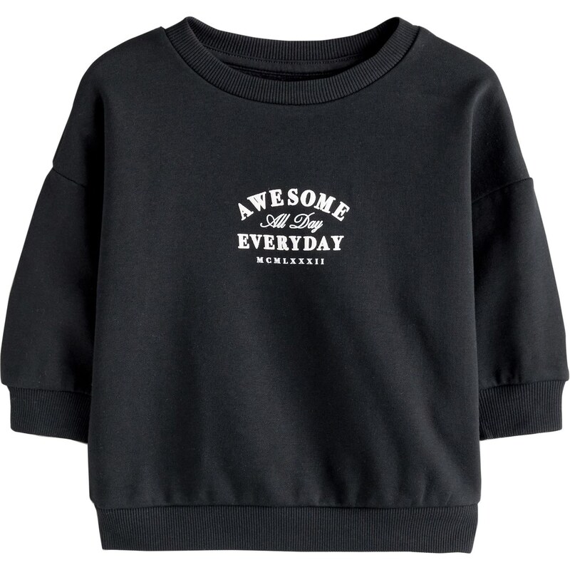 Next Mikina čierna / biela 67104569