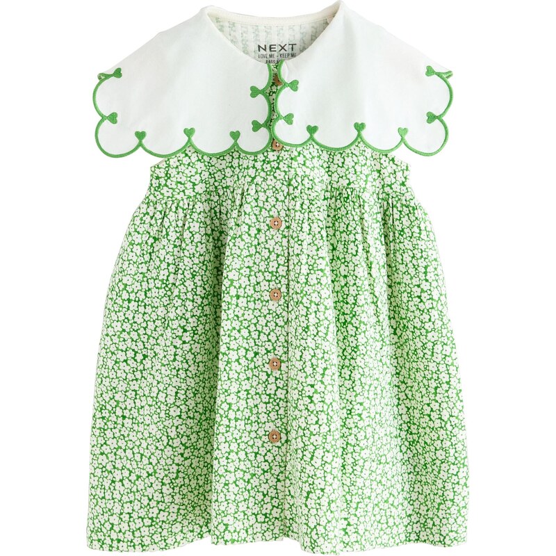 Next Šaty zelená / biela 67104625