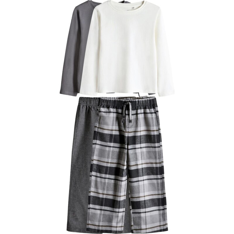 The Set Pyžamo sivá / čierna / biela 67105065