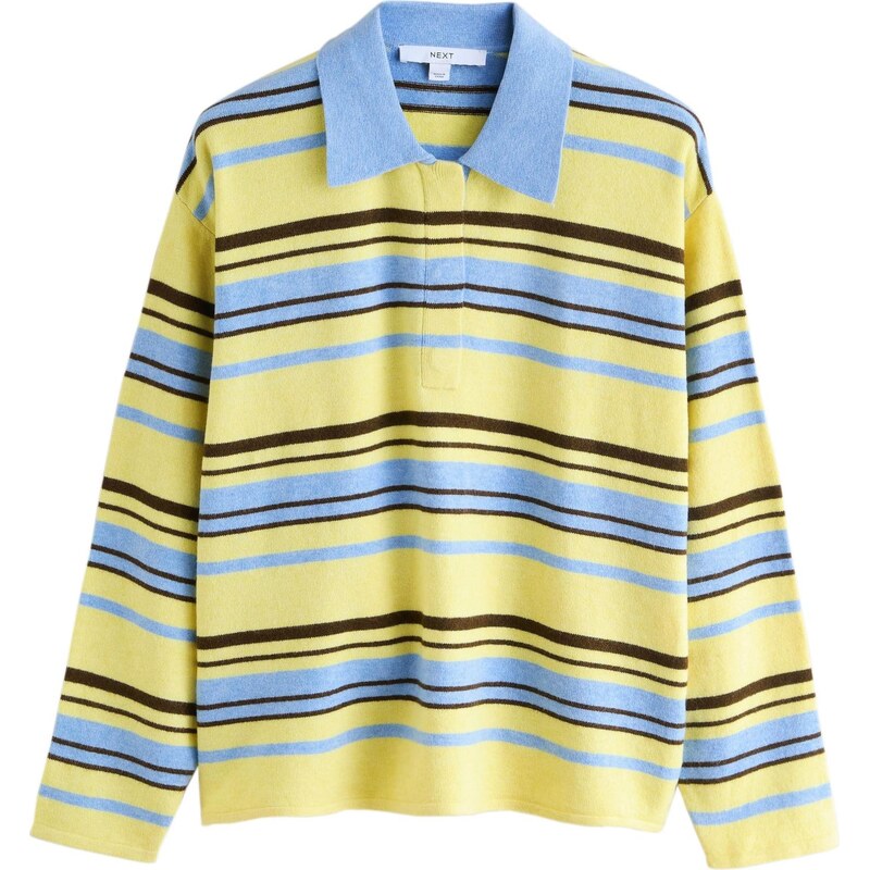 Next Sveter svetlomodrá / čokoládová / citrónová žltá 67105088
