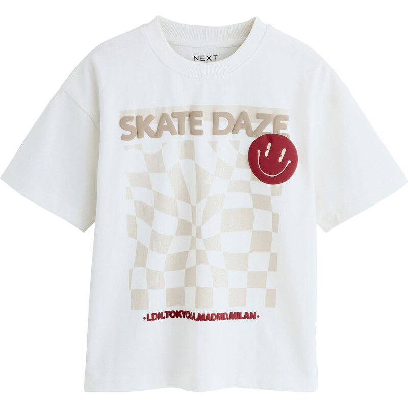 Next Tričko béžová / červená / biela 67105098