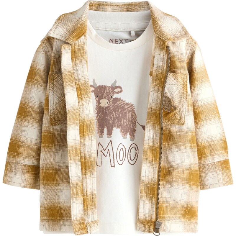 Next Set hnedá / horčicová / biela 67105136