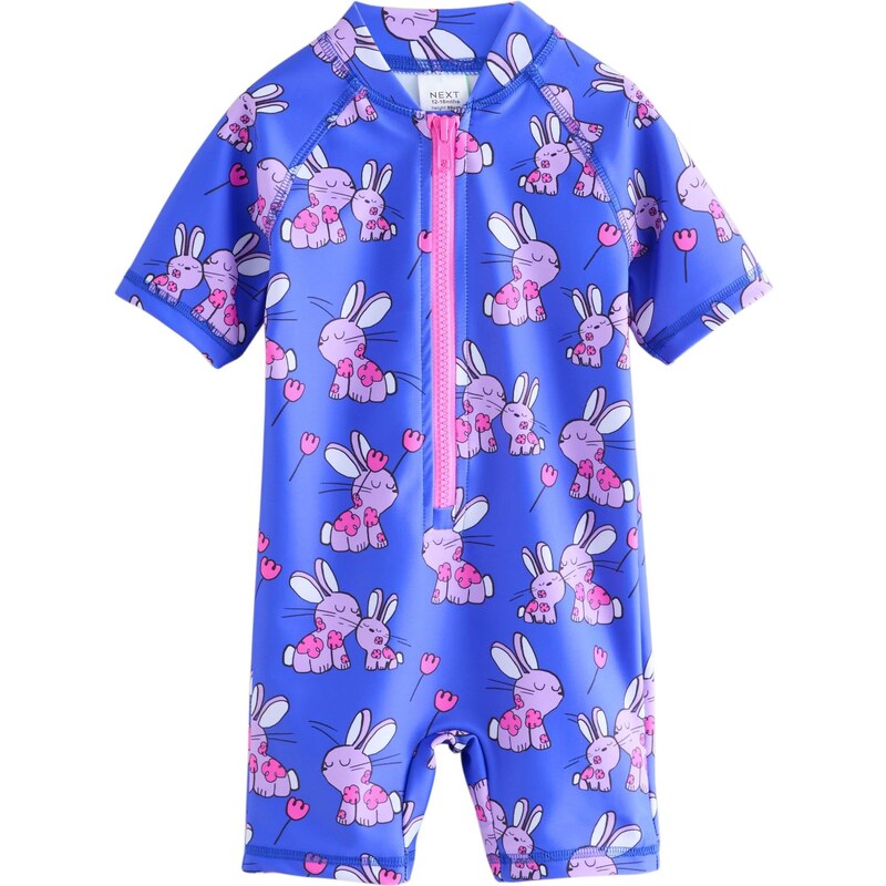 Next Jednodielne plavky kráľovská modrá / sivá 67105167