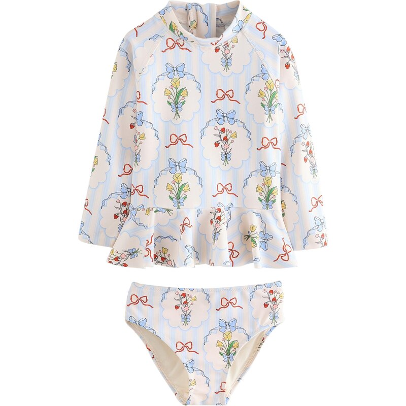 Next Jednodielne plavky nebesky modrá / citrónová / zelená / biela ako 67105159