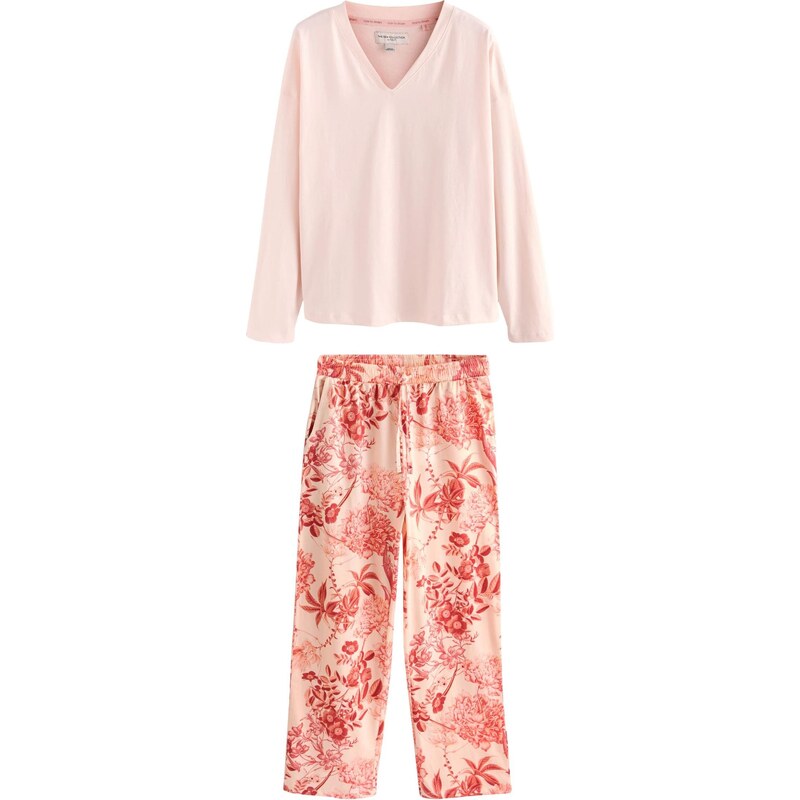 Next Pyžamo Kew pastelovo oranžová / ružová / tmavočervená 67105151