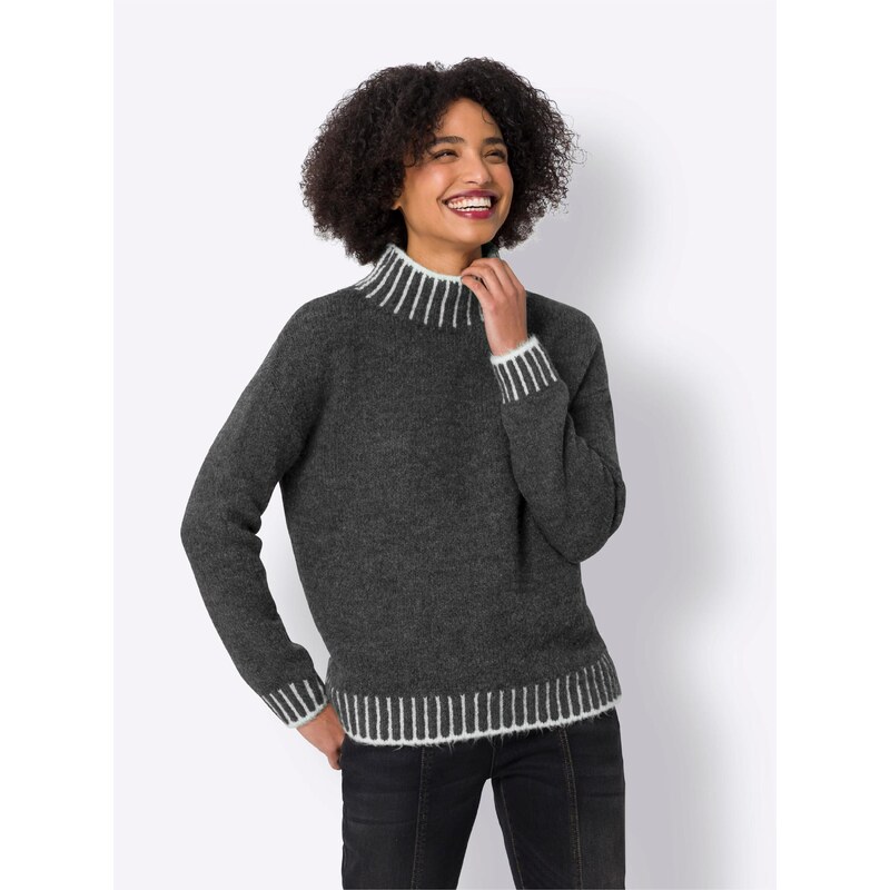 heine Sveter grafitová / biela 67105252