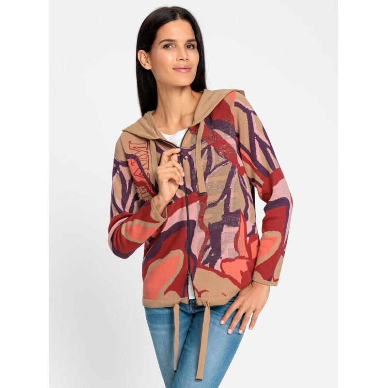 heine Kardigán farba ťavej srsti / oranžová / červená 67105249