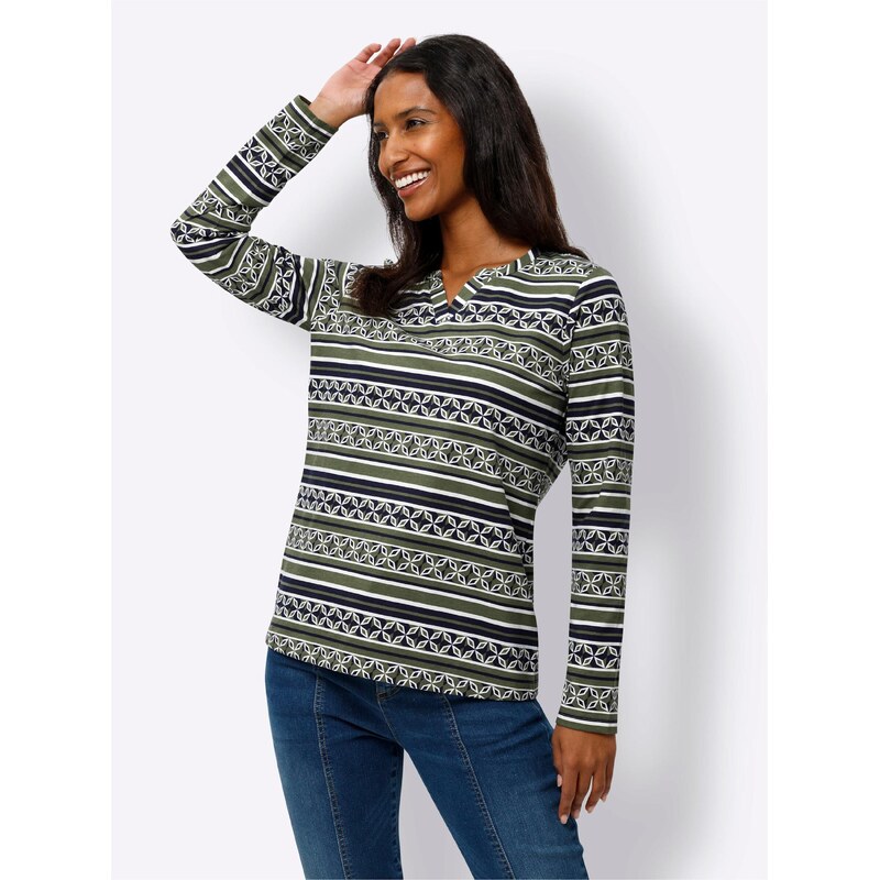 heine Tričko námornícka modrá / mätová / biela 67105263