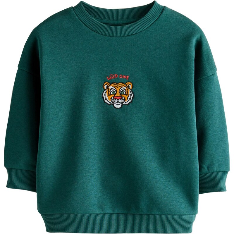 Next Mikina hnedá / tmavozelená 67105277