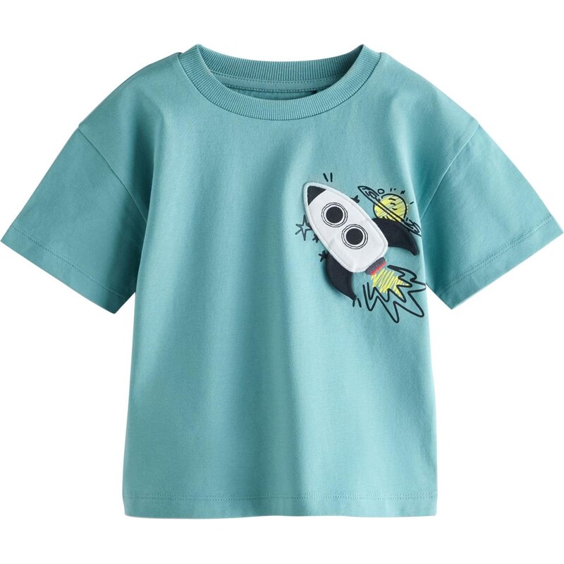 Next Tričko svetlomodrá / čierna / šedobiela 67105279