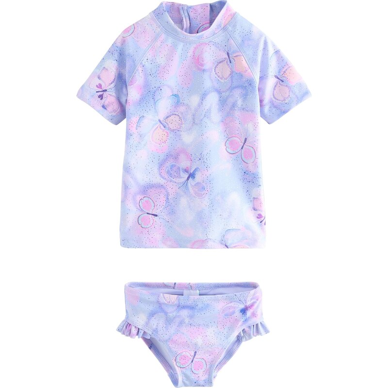 Next Jednodielne plavky orgovánová / levanduľová / svetloružová 67105290