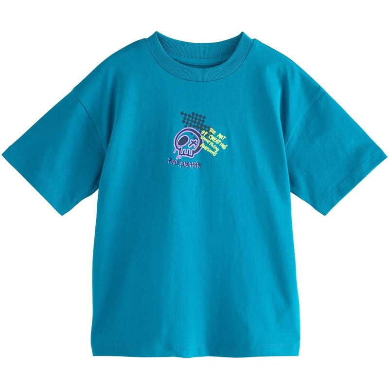 Next Tričko petrolejová / svetlozelená / fialová / čierna 67105385