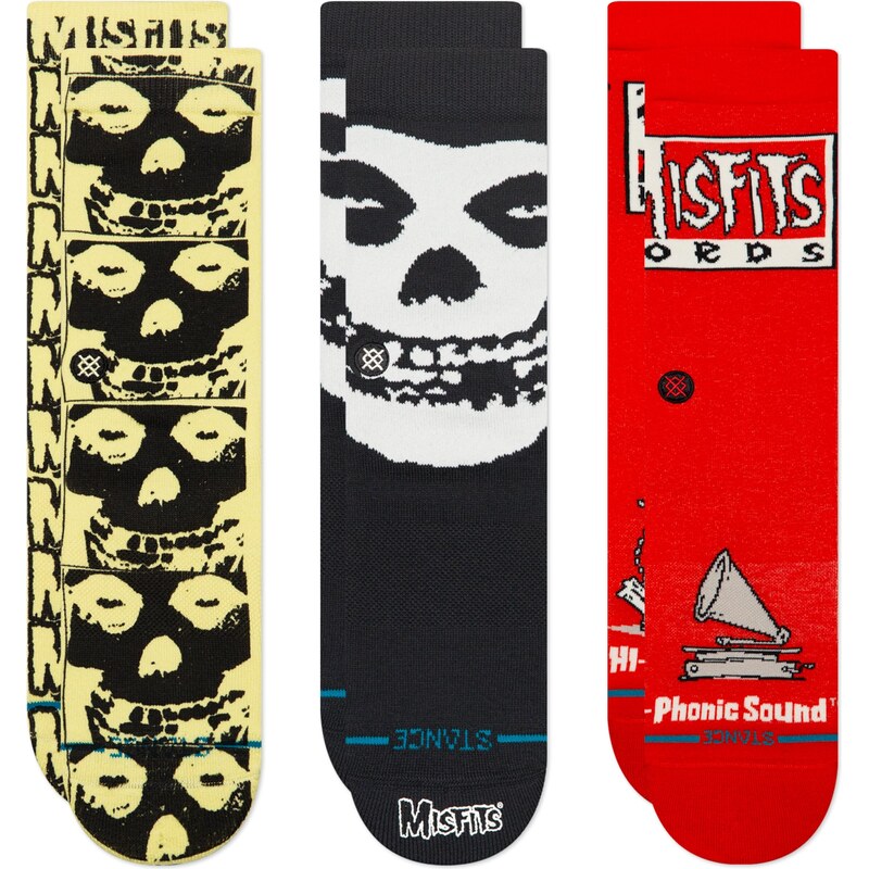 Stance Ponožky pastelovo žltá / červená / čierna 67105414