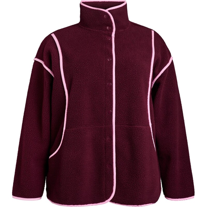 Active by Zizzi Flisová bunda ANILLA vínovo červená / biela 67105415