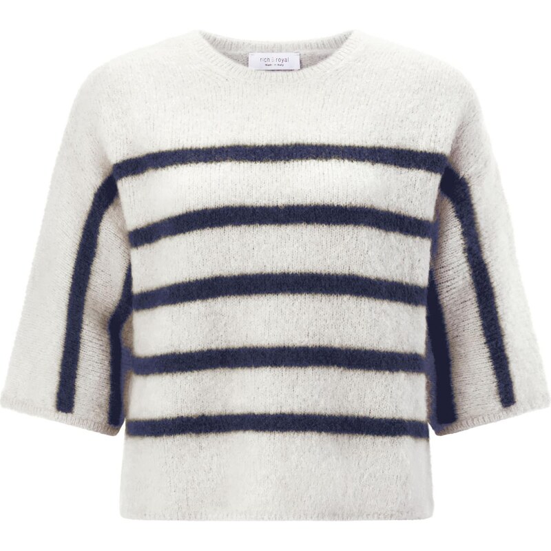 Rich & Royal Sveter námornícka modrá / biela 67105469