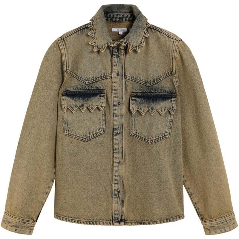 Scalpers Tričko olivová / čierna 67105437