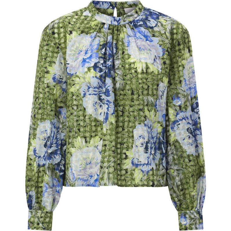 Rich & Royal Blúzka kráľovská modrá / pastelovo modrá / olivová / 67105494