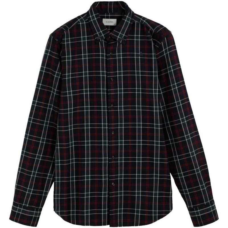 Scalpers Košeľa Tartan zelená / kaki / červená / biela 67105444