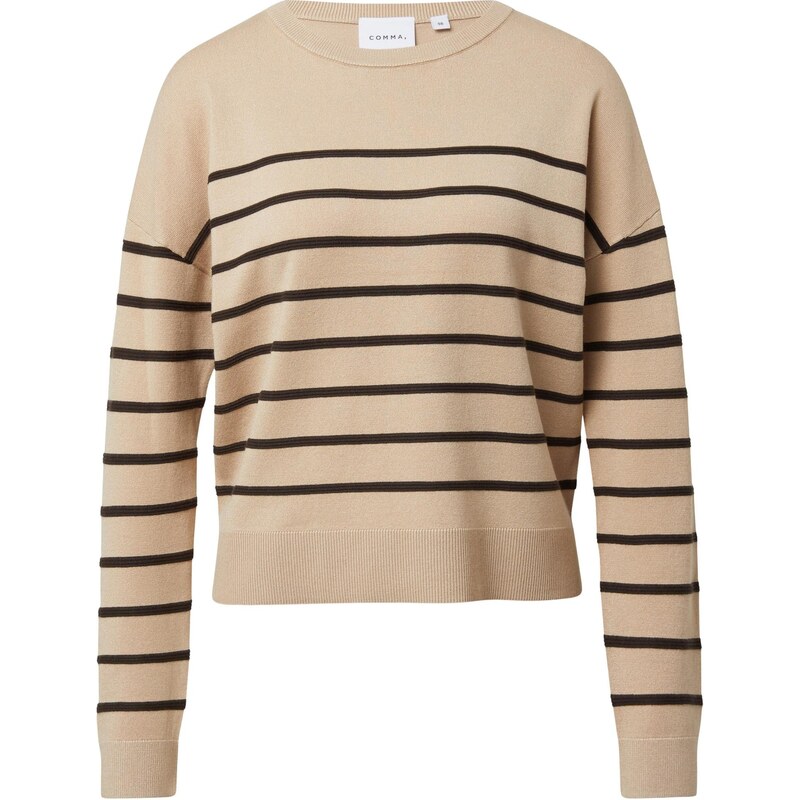 COMMA Sveter béžová / gaštanová 67105518