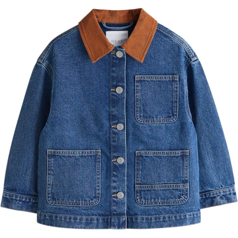 Next Prechodná bunda modrá denim / koňaková 67105545