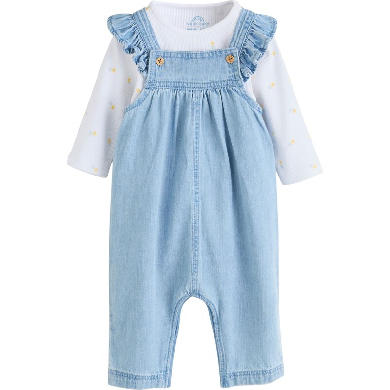 Next Set modrá denim / oranžová / biela 67105569