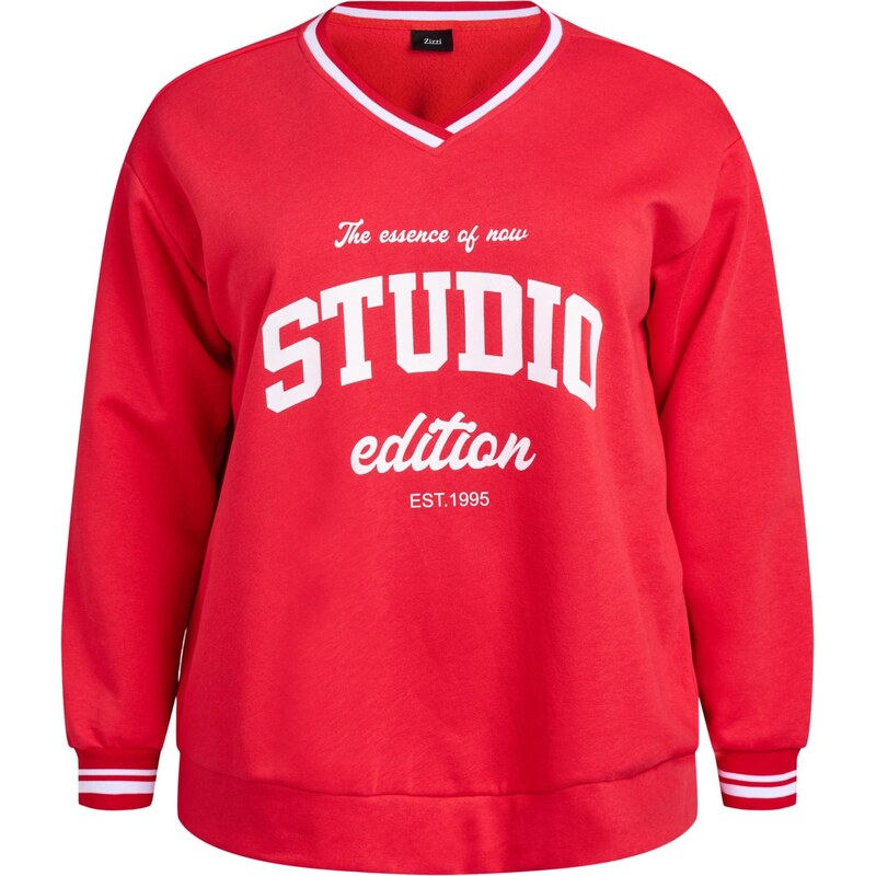 Zizzi Mikina červená / biela 67105723