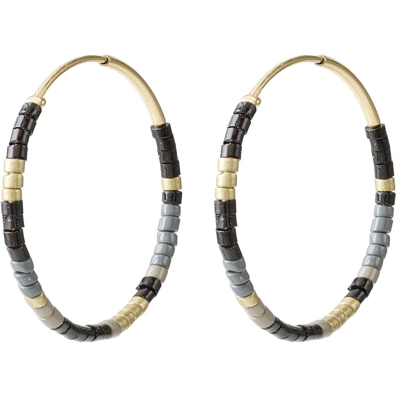 Pilgrim Náušnice Alison zlatá / sivá / čierna 67105680