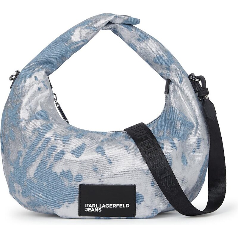 KARL LAGERFELD JEANS Kabelka na rameno modrá / čierna / strieborná 67105714