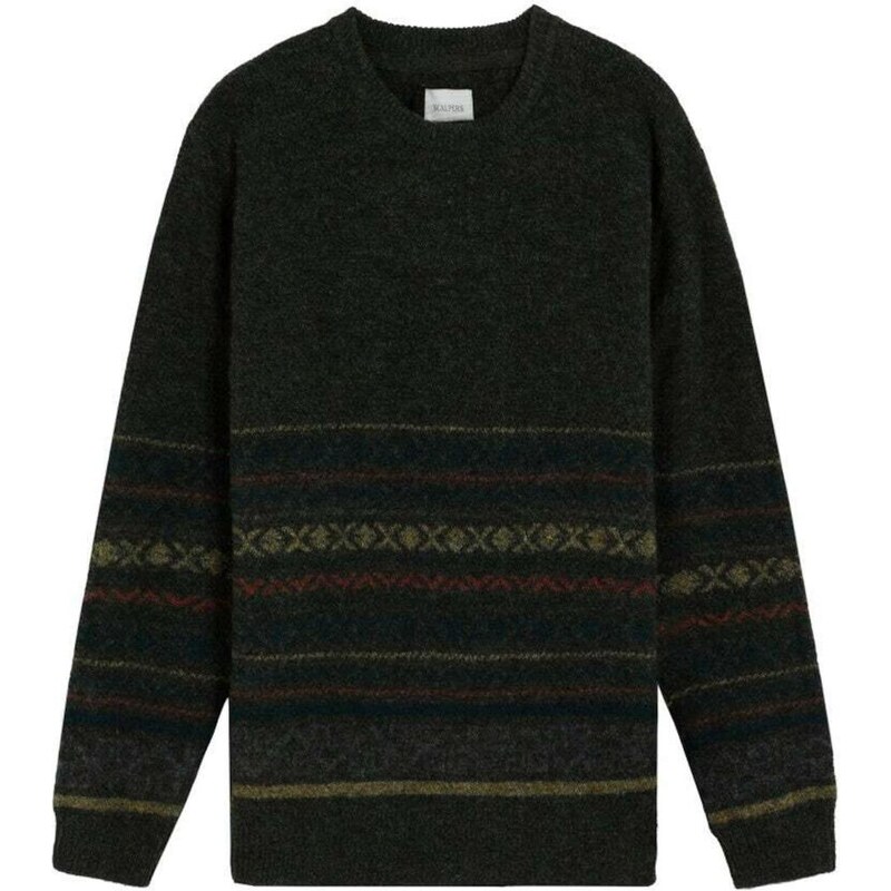 Scalpers Sveter kaki / oranžová / čierna 67105782