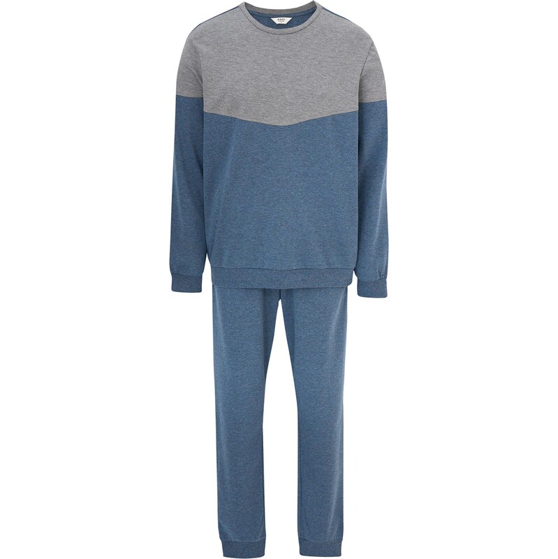 Dagi Dlhé pyžamo modrá melírovaná / sivá melírovaná 67105843