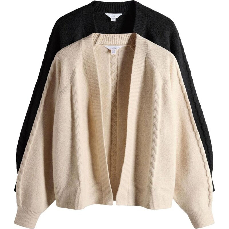 The Set Kardigán béžová / čierna 67105947