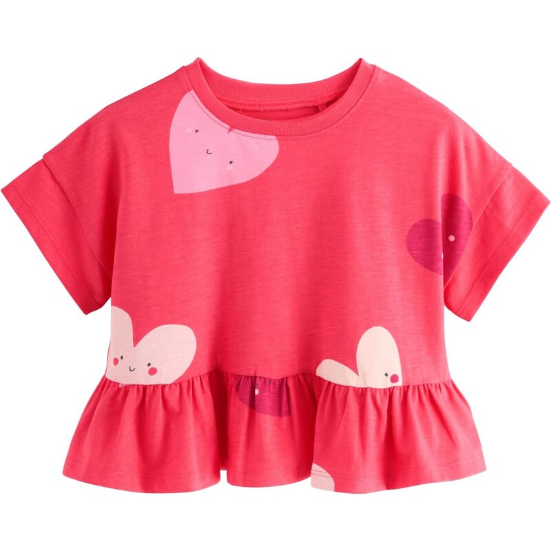 Next Tričko krémová / svetloružová / červená 67105949