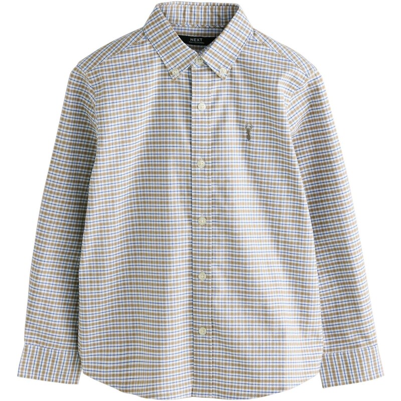 Next Košeľa modrá / kaki / biela 67106199
