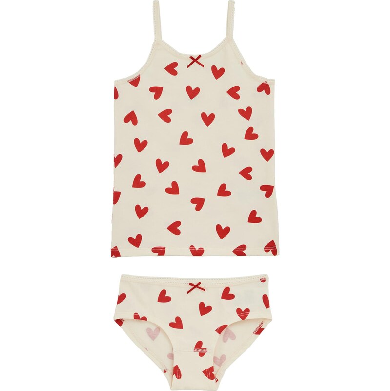 WE Fashion Súpravy bielizne slonová kosť / červená 67106185