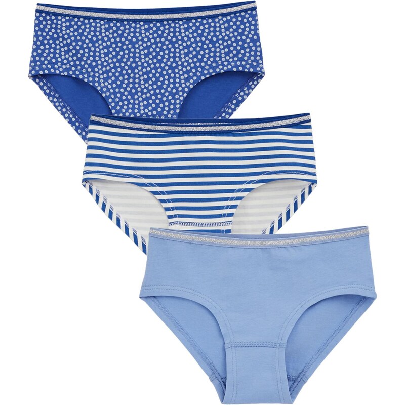 WE Fashion Nohavičky modrá / svetlomodrá / strieborná / biela 67106186