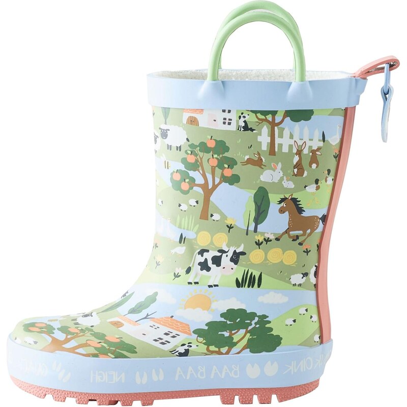 Next Gumáky pastelovo modrá / trávovo zelená 67106254