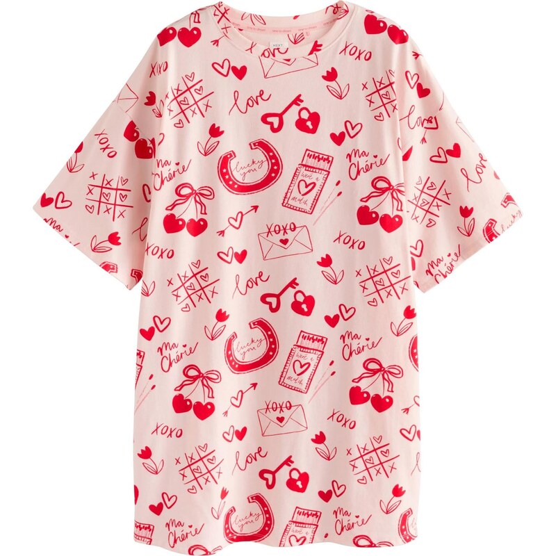 Next Nočná košieľka červená / pastelovo červená 67106717