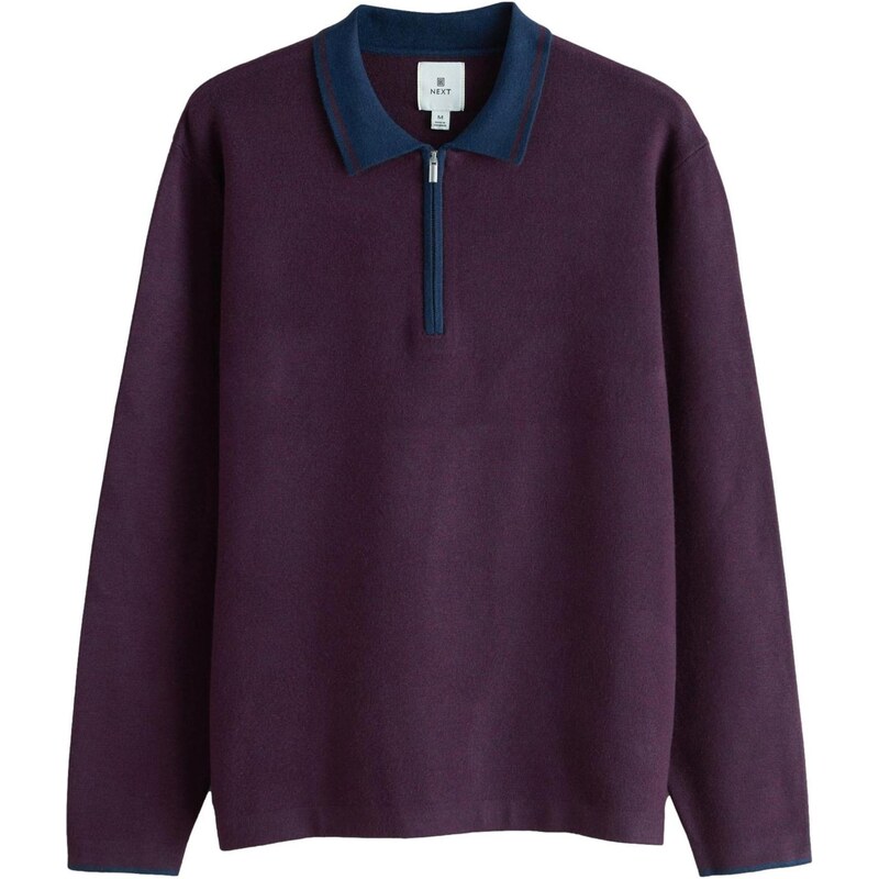 Next Sveter námornícka modrá / baklažánová 67106232