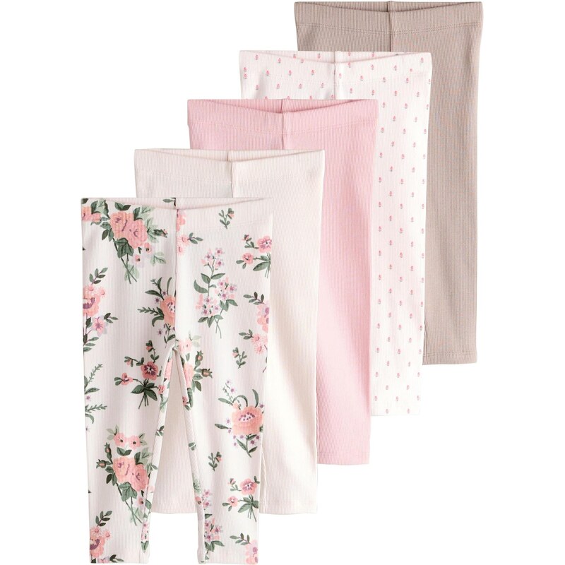 Next Legíny svetlohnedá / tmavozelená / ružová / biela 67106292