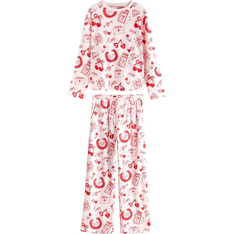 Next Pyžamo červená / biela 67106683