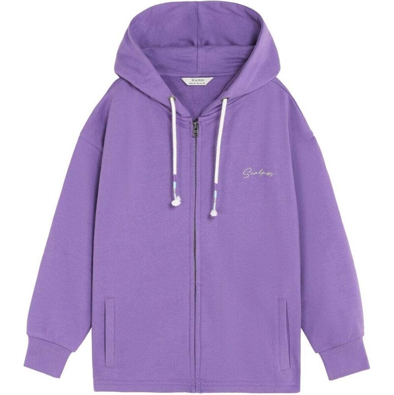 Scalpers Tepláková bunda Shinnyskull fialová / strieborná 67106348