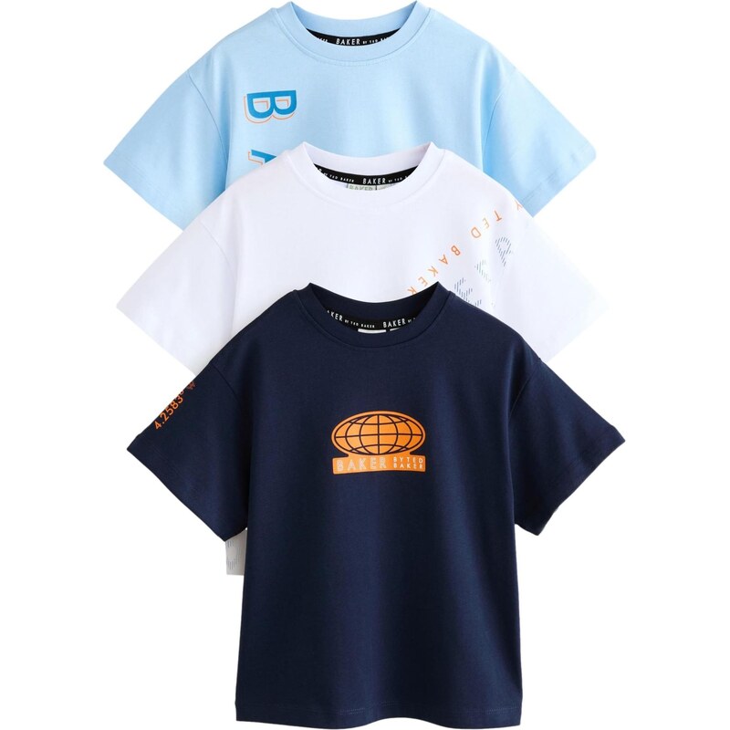 Baker by Ted Baker Tričko námornícka modrá / svetlomodrá / oranžová / 67107067