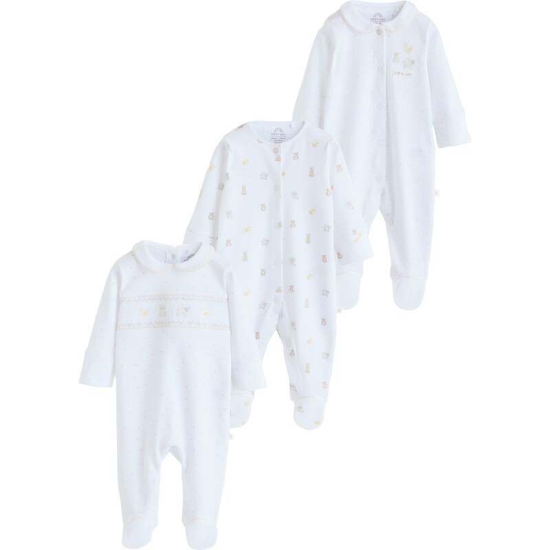 Next Pyžamo béžová / farba ťavej srsti / biela 67107060