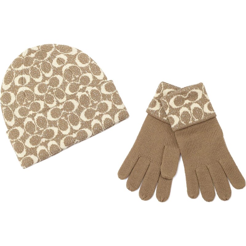 COACH Čiapky šampanské / hnedá melírovaná 67106423