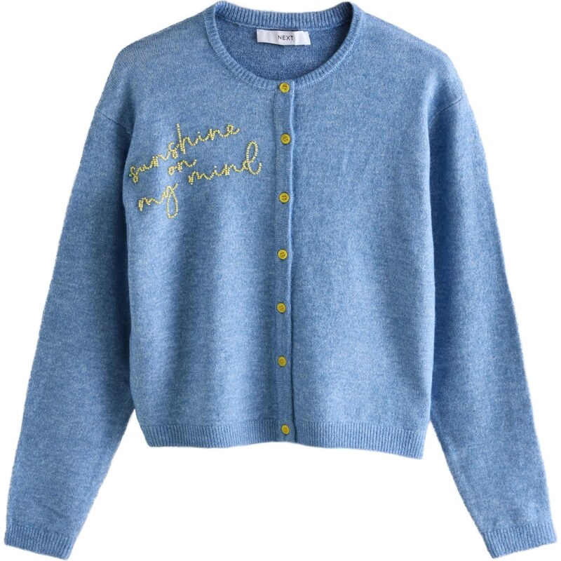 Next Kardigán modrá melírovaná / žltá 67107082